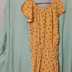 Place Yellow Floral Kids Romper